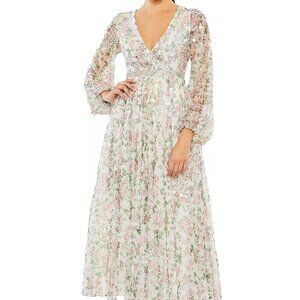Mac Duggal Cocktail Floral Midi Dress - NWT